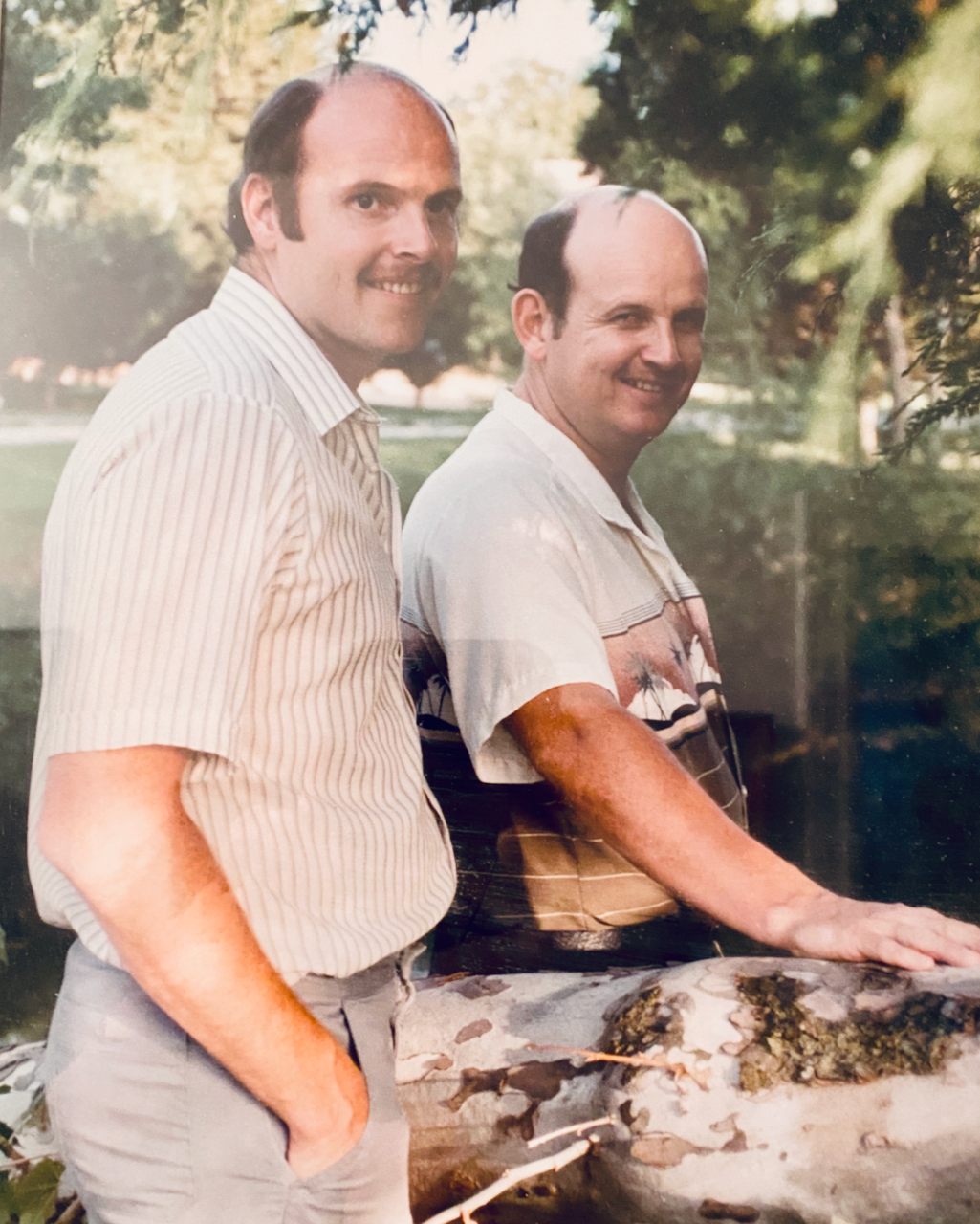   Brothers Rusty Anderson (left), Steve Anderson (right), descendants of Hugh Allen Anderson.  