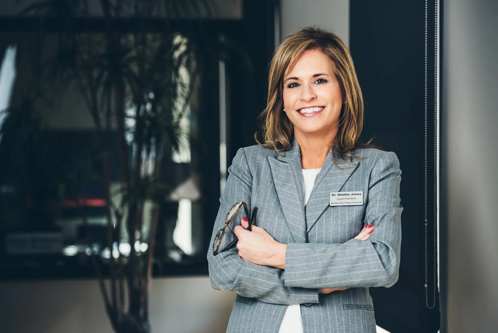 the schools with Dr. Debbie Jones.